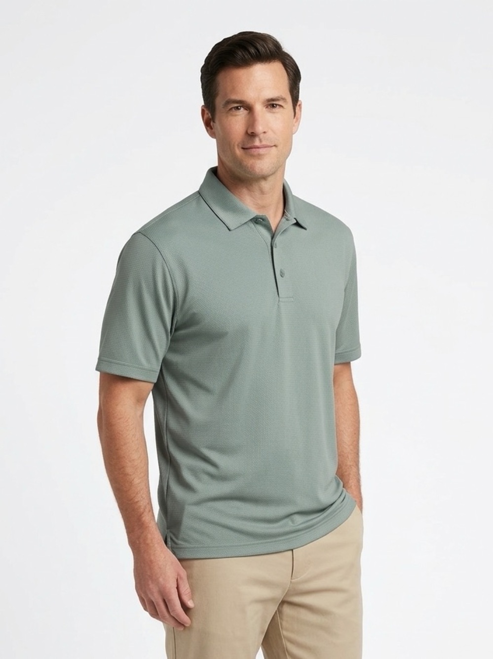 PGA TOUR Green Polo Golf Shirt Mens Size Large L EUC $45